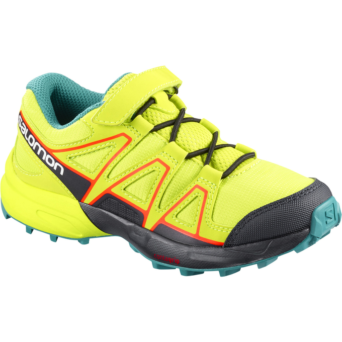 Salomon SPEEDCROSS BUNGEE K Zapatillas Trail Running Niños - Amarillo / Negras - Colombia (98534-YVI